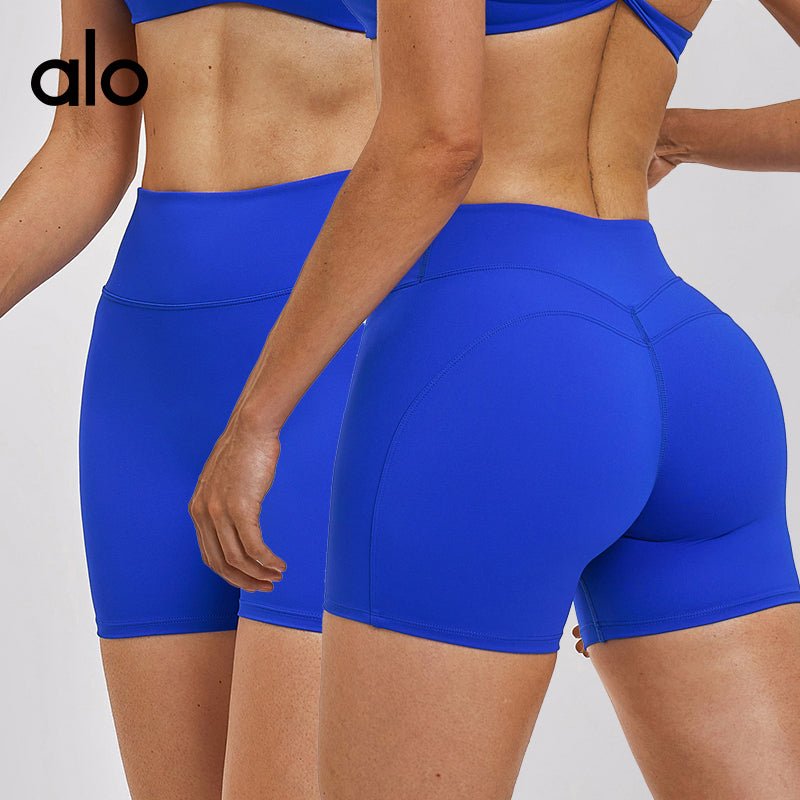Alo Yoga Brushed High Waist Tight Hip Lifting Yoga Pants, Running Fitness Sports Shorts