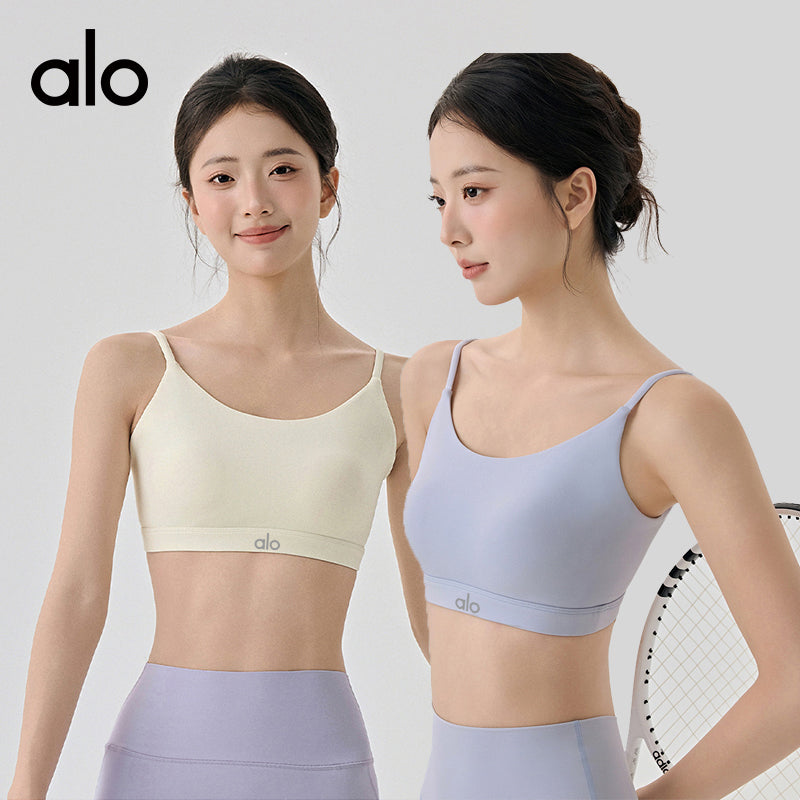 Aloyoga Unlined Lycra Comfortable Bare Skin Sporty Yoga Back Cover for Women with Breast Pad