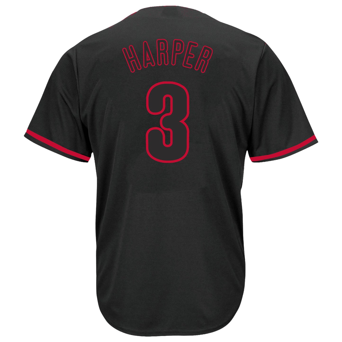 Bryce Harper Philadelphia Phillies Profile Big & Tall Pop Fashion Jersey - Black