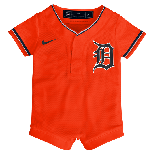 Detroit Tigers Nike Infant Alternate Replica Romper Jersey - Orange