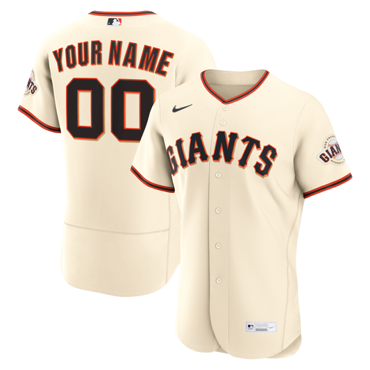 San Francisco Giants Nike Home Authentic Custom Jersey - Cream