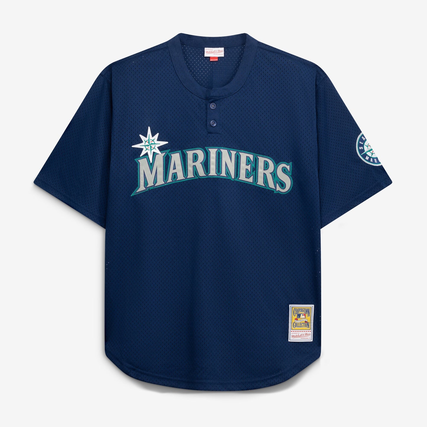 Seattle Mariners Mitchell &amp;amp; Ness Big &amp;amp; Tall Cooperstown Collection Mesh Batting Practice Jersey - Navy