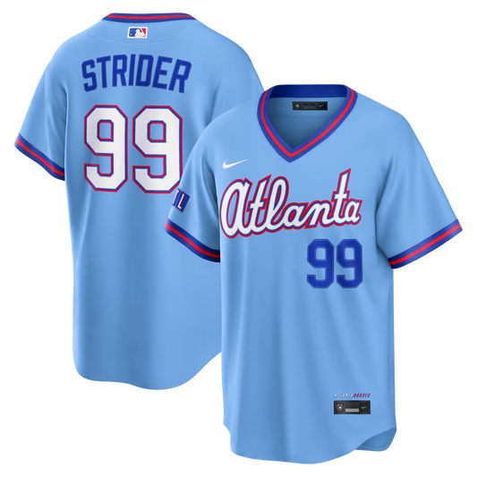 Spencer Strider Atlanta Braves Nike 2026 City Connect Stadium Jersey - Powder Blue