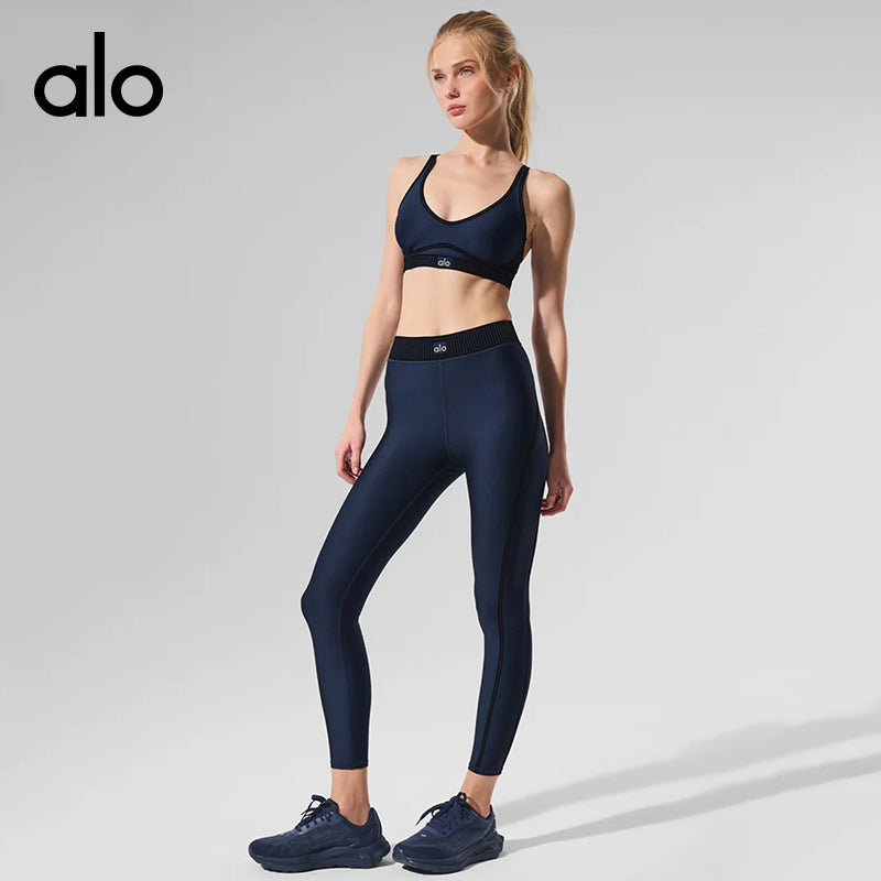 Aloyoga Bare Sensation Beautiful Back Fitness Bra Peach Butt Yoga Pants High-Waist Tapered Hip-High Fitness Set