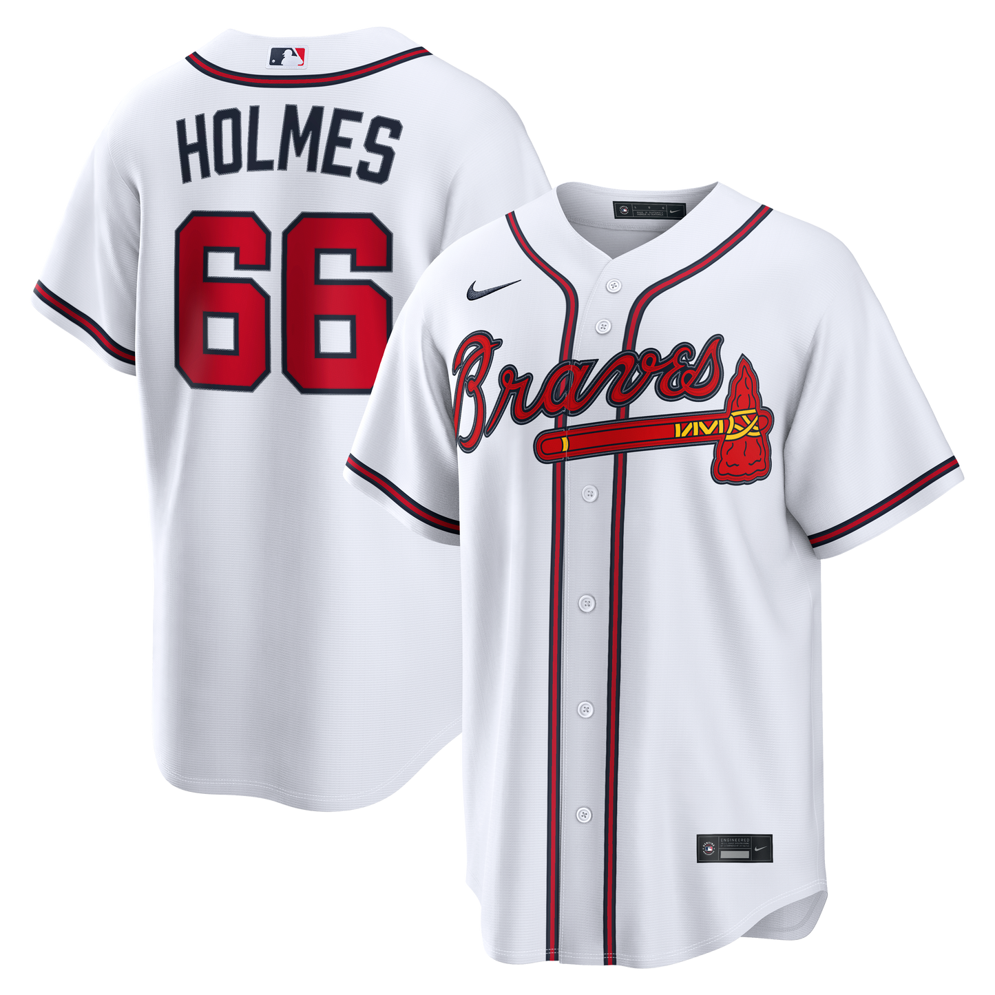 Grant Holmes Atlanta Braves Nike Home Replica Jersey - White