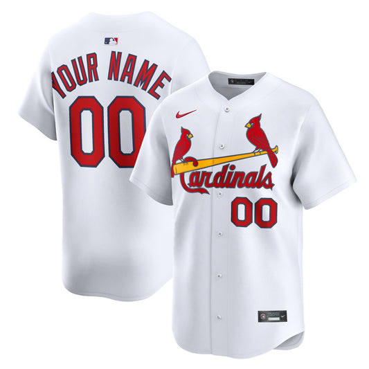 St. Louis Cardinals Nike Home Limited Custom Jersey - White
