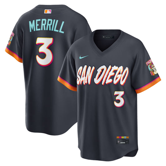 Jackson Merrill San Diego Padres Nike 2026 City Connect Stadium Jersey - Obsidian
