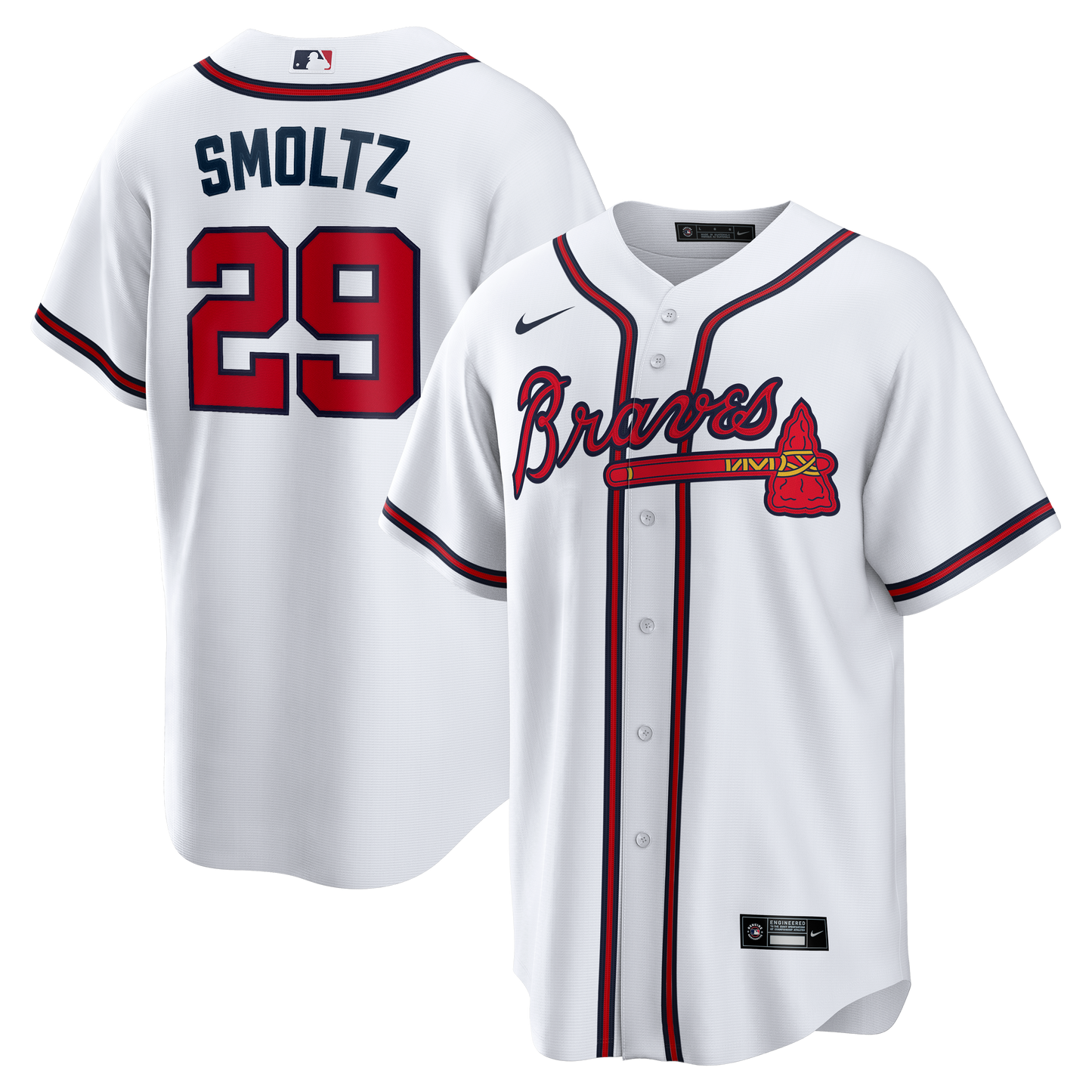 John Smoltz Atlanta Braves Nike Home Retired Player Replica Jersey - White