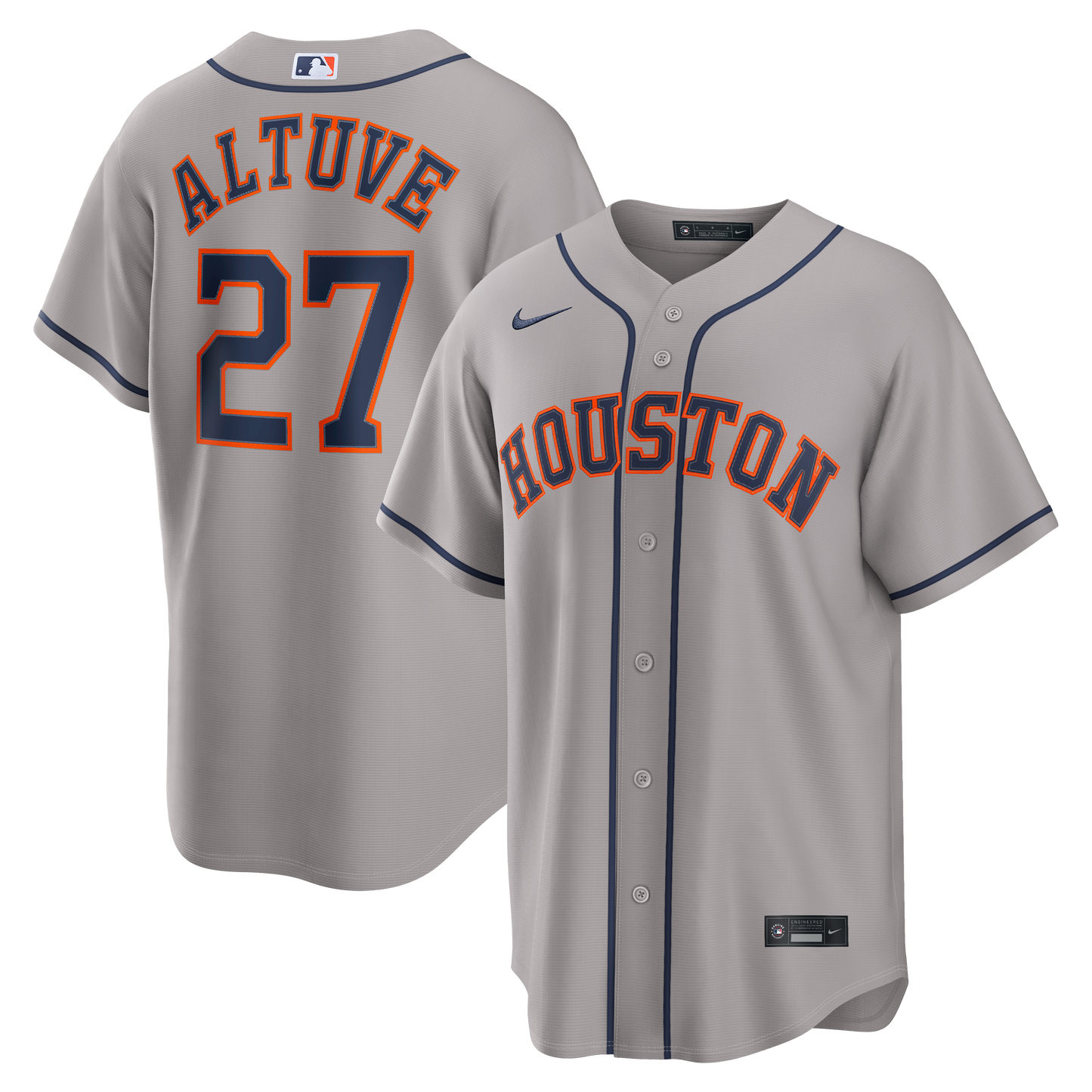 Jose Altuve Houston Astros Nike Road Replica Jersey - Gray