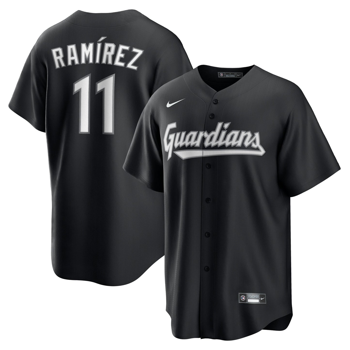 José Ramírez Cleveland Guardians Nike Replica Player Jersey - Black