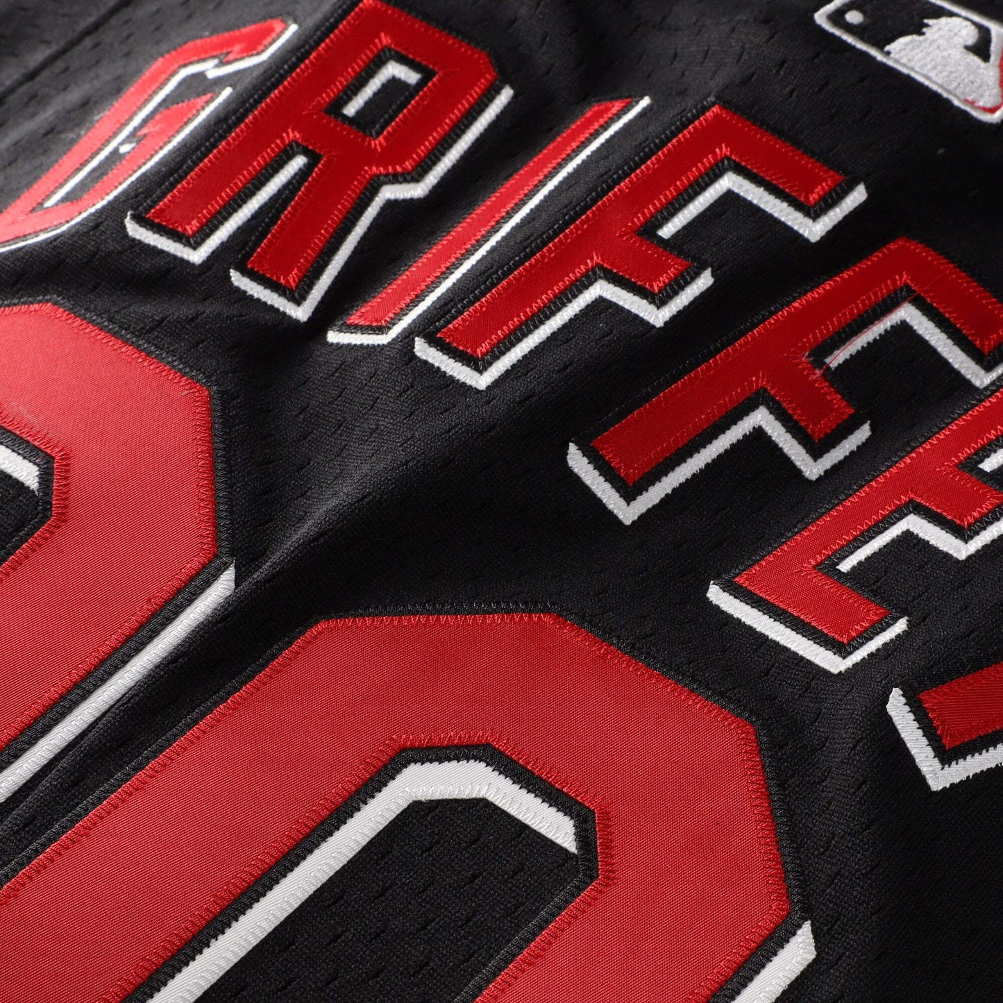 Ken Griffey Jr. Cincinnati Reds Mitchell &amp;amp; Ness Cooperstown Collection Mesh Batting Practice Button-Up Jersey - Black