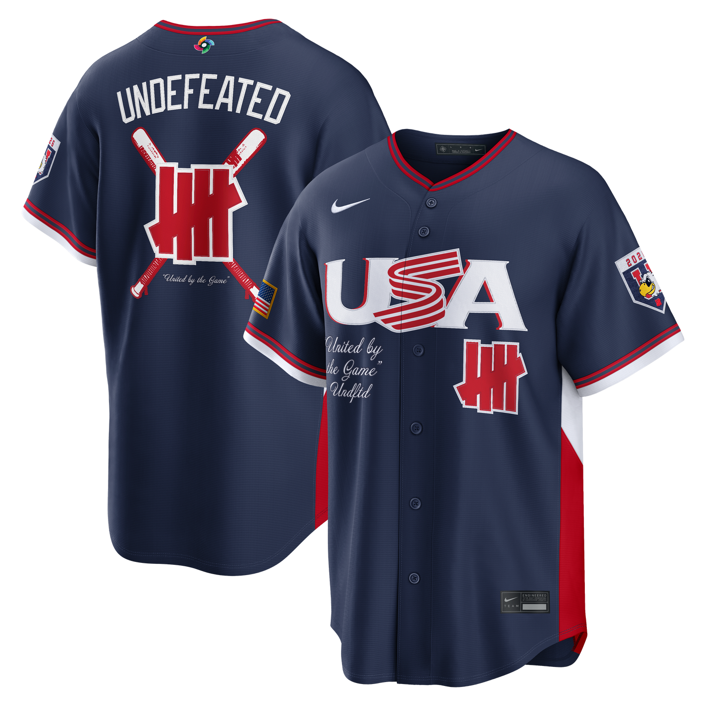 USA Baseball Nike x Undefeated 2026 World Baseball Classic Stadium Jersey - Navy