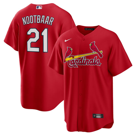 Lars Nootbaar St. Louis Cardinals Nike Big &amp;amp; Tall Alternate Replica Player Jersey - Red