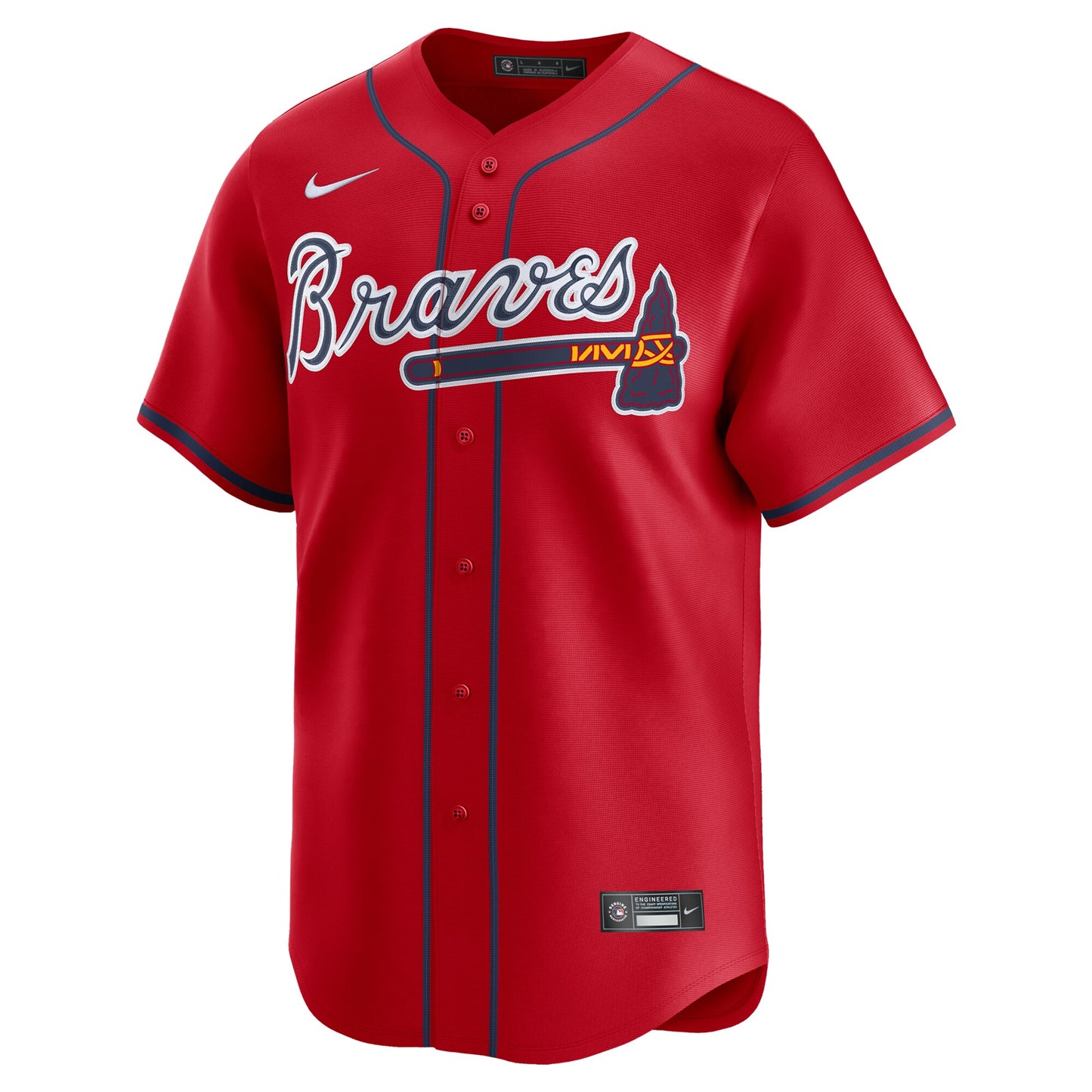 Atlanta Braves Nike Alternate Limited Custom Jersey - Red