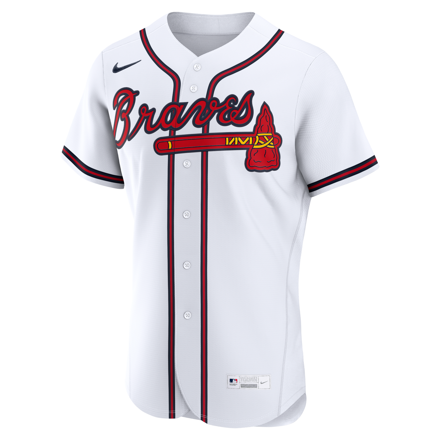 Atlanta Braves Nike Home Authentic Custom Jersey - White