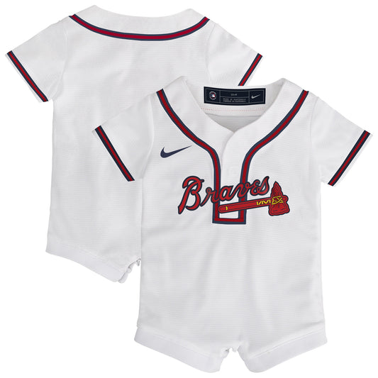 Atlanta Braves Nike Newborn &amp;amp; Infant Home Replica Romper Jersey - White