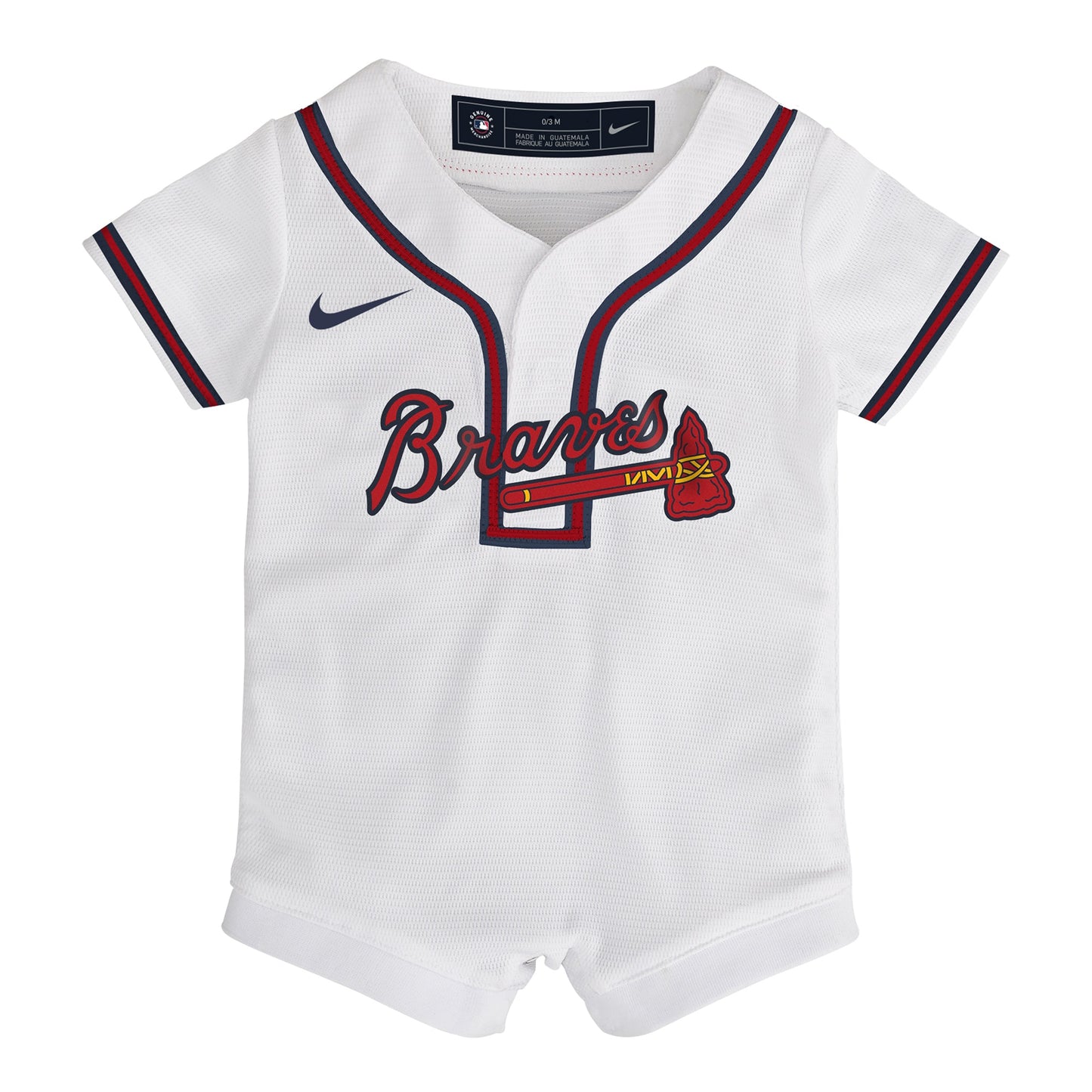 Atlanta Braves Nike Newborn &amp;amp; Infant Home Replica Romper Jersey - White