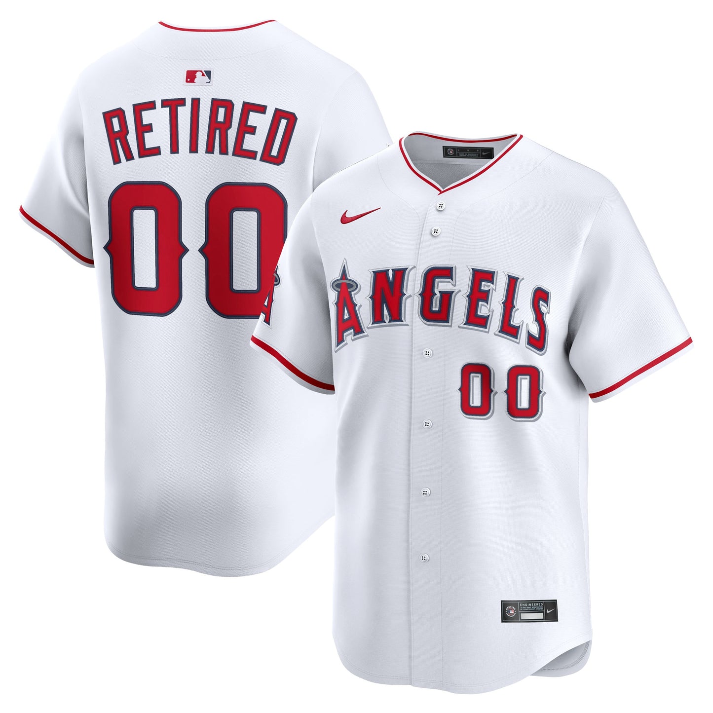 Los Angeles Angels Nike Home Limited Pick-A-Player Retired Roster Jersey - White