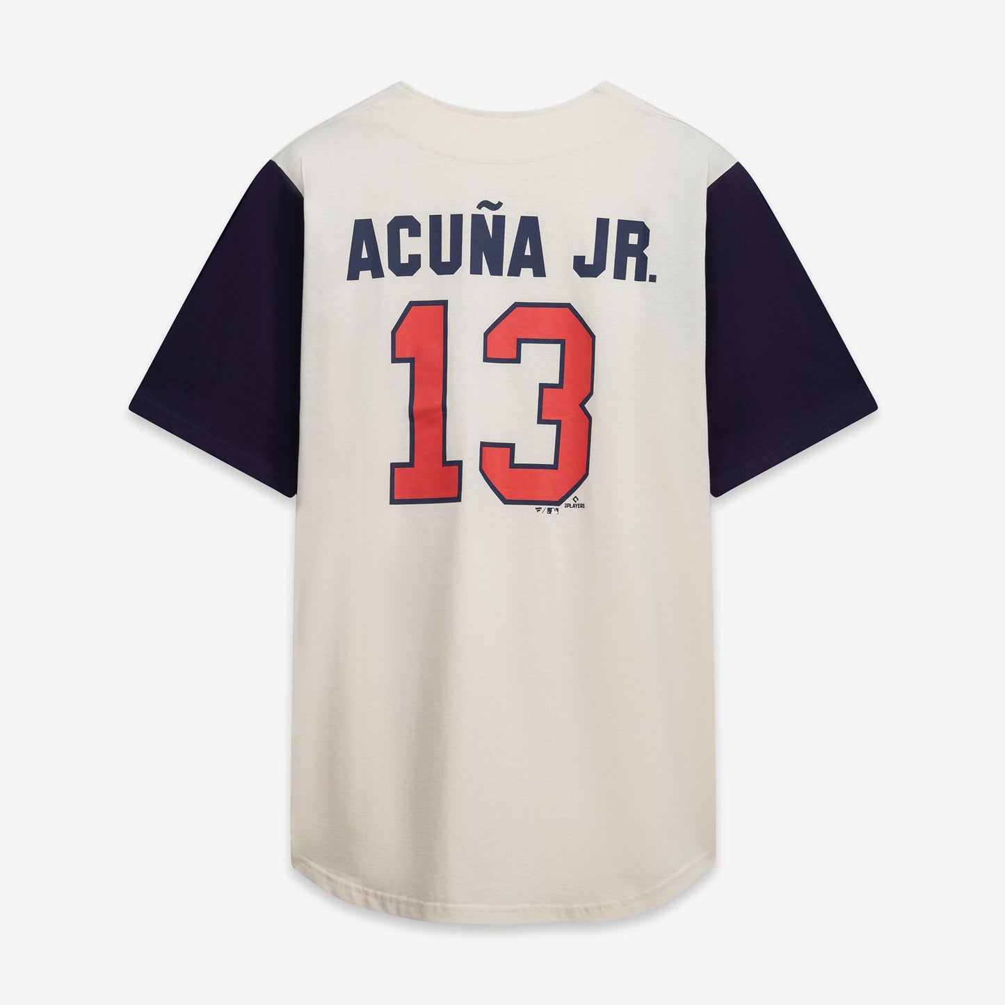 Atlanta Braves Profile Big &amp;amp; Tall Two-Color Fashion Jersey - Cream/Navy