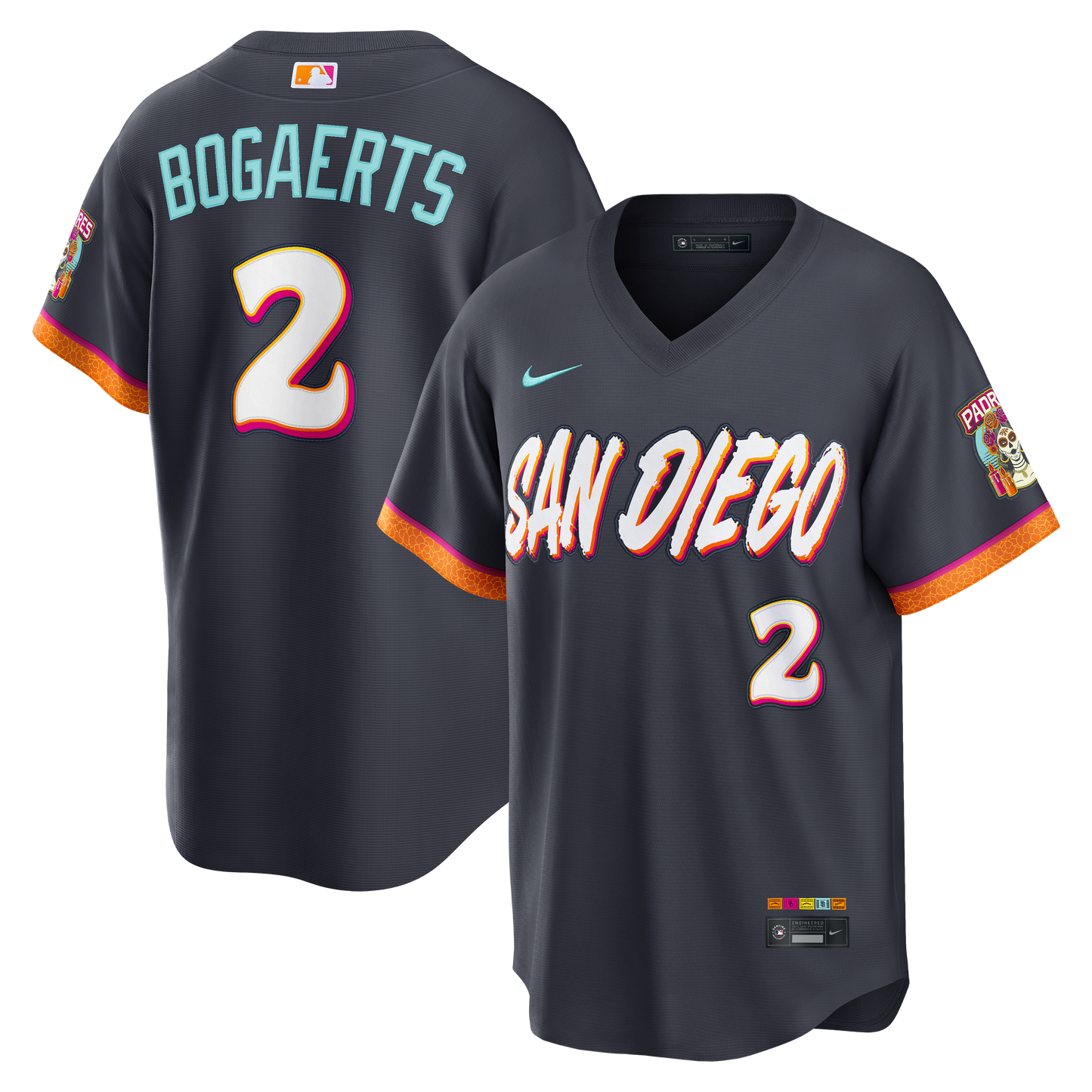 Xander Bogaerts San Diego Padres Nike 2026 City Connect Stadium Jersey - Obsidian