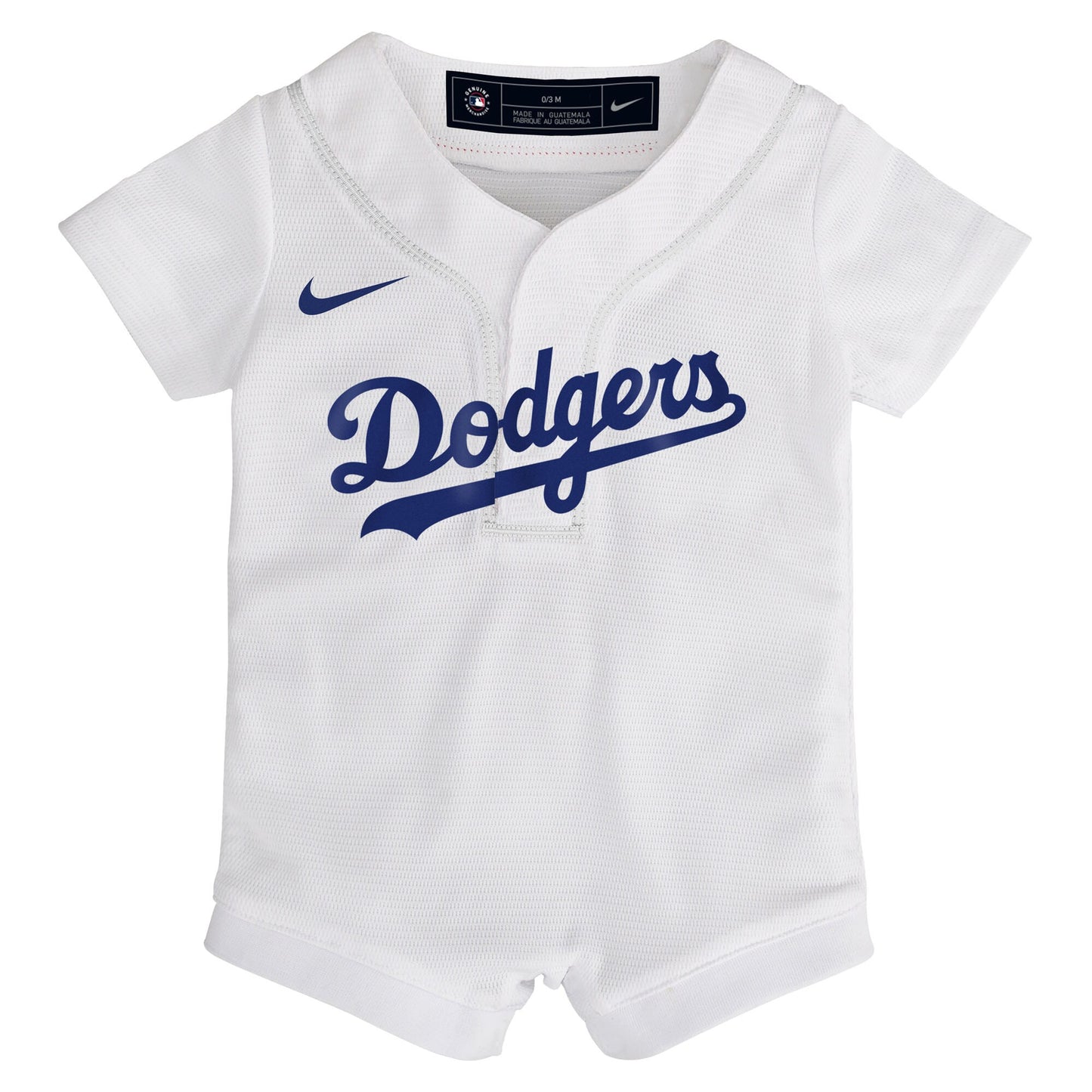 Los Angeles Dodgers Nike Newborn Home Replica Romper Jersey - White