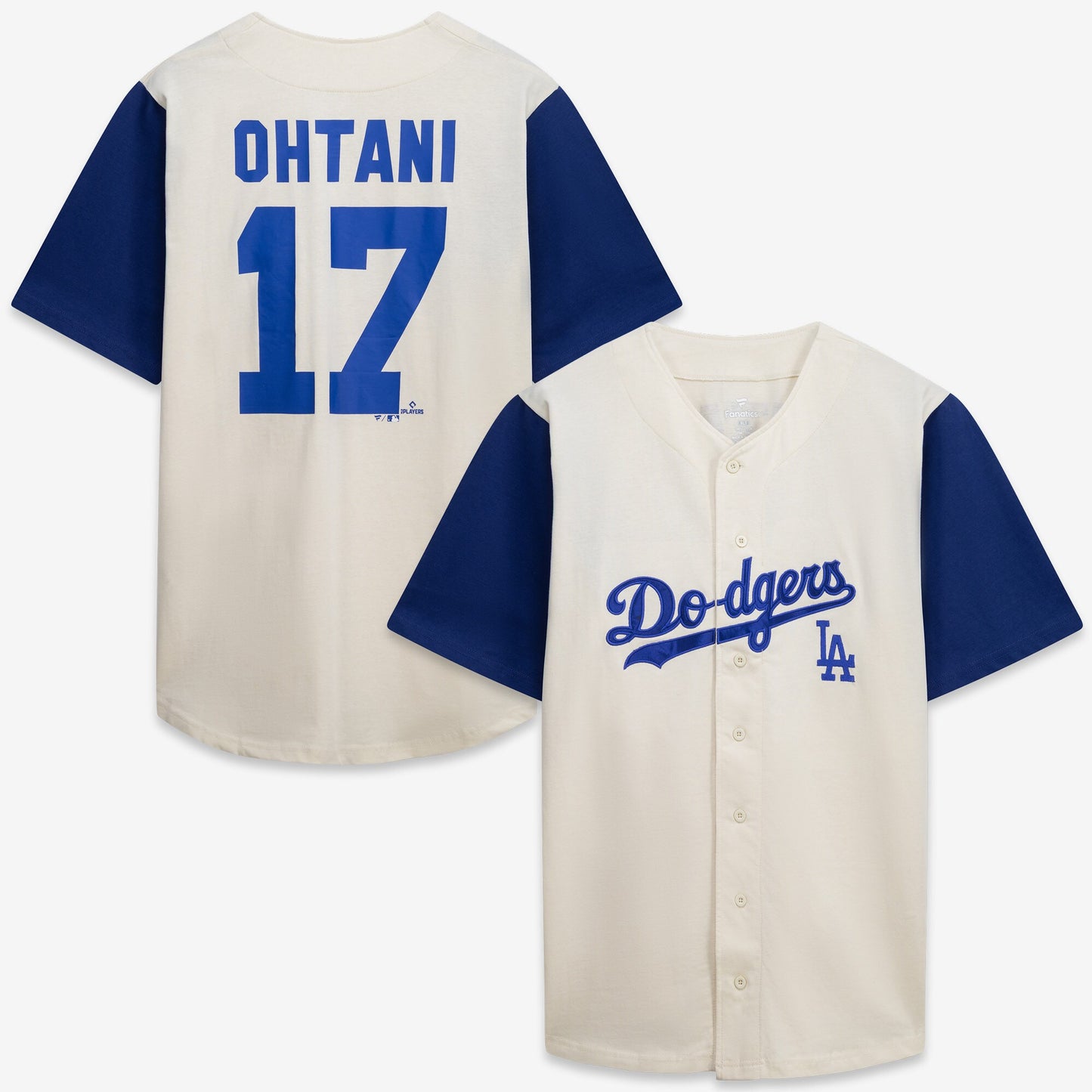 Los Angeles Dodgers Profile Big &amp;amp; Tall Two-Color Fashion Jersey - Cream/Royal