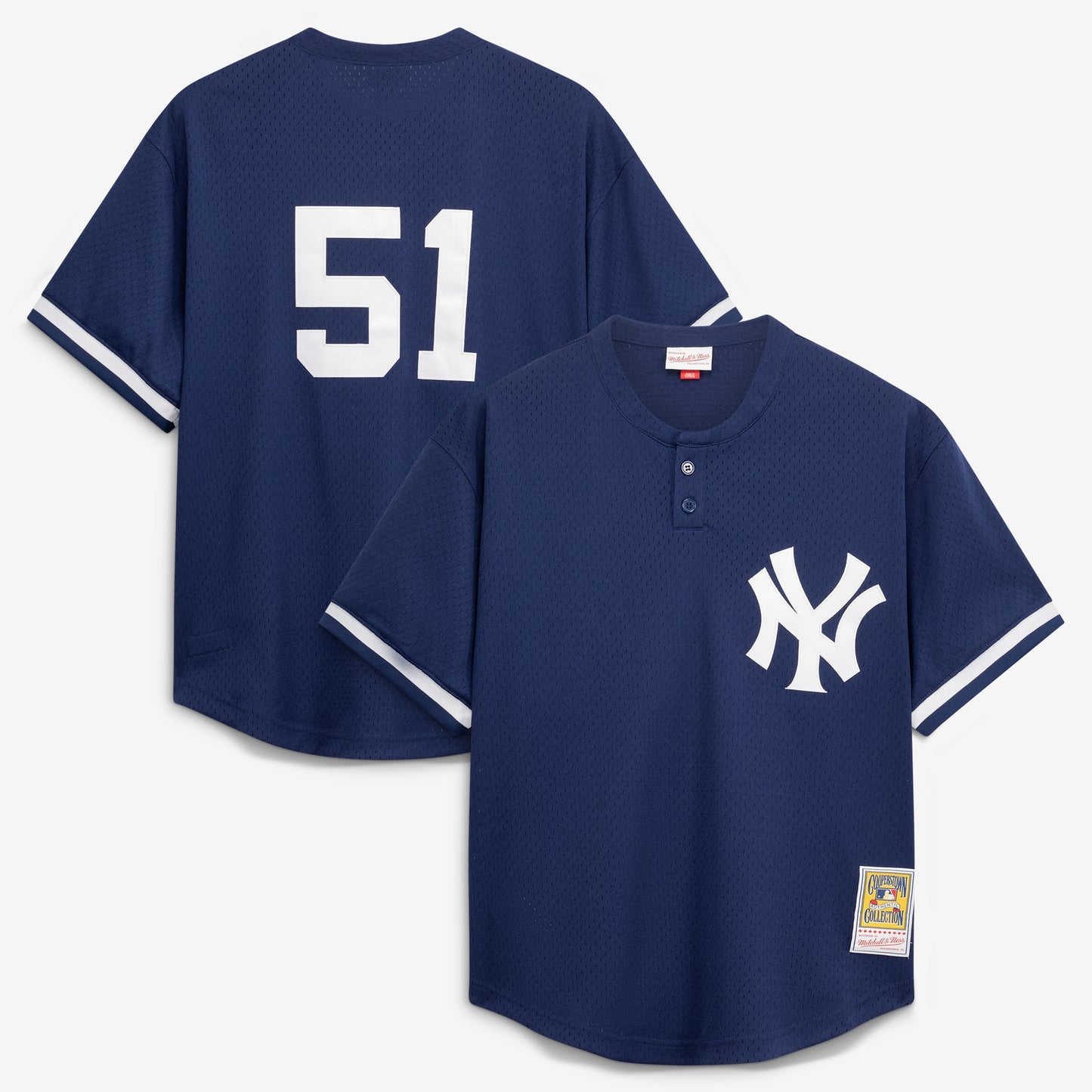 Bernie Williams New York Yankees Mitchell &amp;amp; Ness Authentic Batting Practice Jersey - Navy