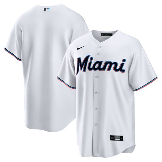 Miami Marlins Nike Home Big &amp;amp; Tall Replica Jersey - White