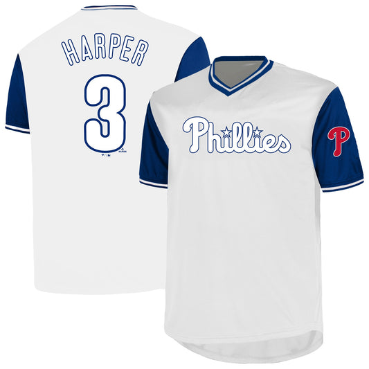 Bryce Harper Philadelphia Phillies Profile Big &amp;amp; Tall Name &amp;amp; Number Jersey - White