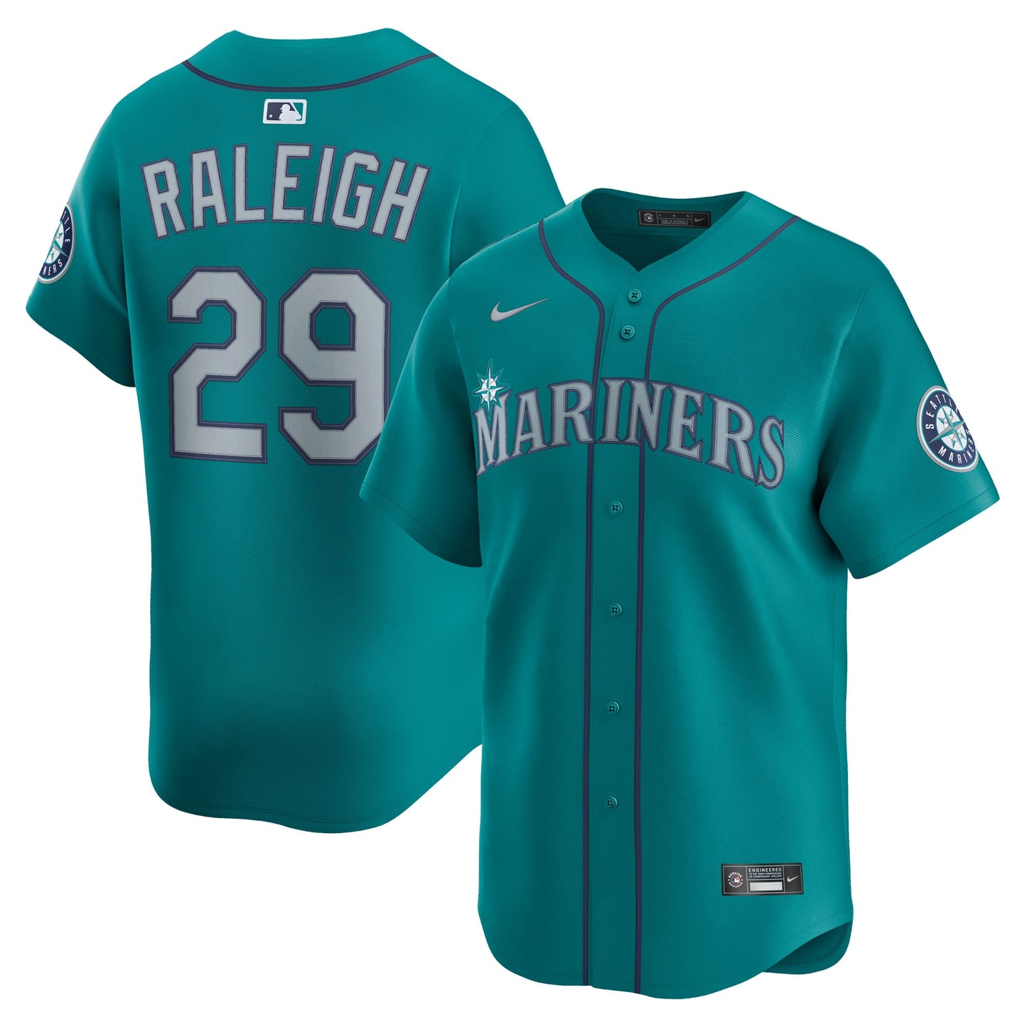 Cal Raleigh Seattle Mariners Nike Alternate Limited Jersey - Teal
