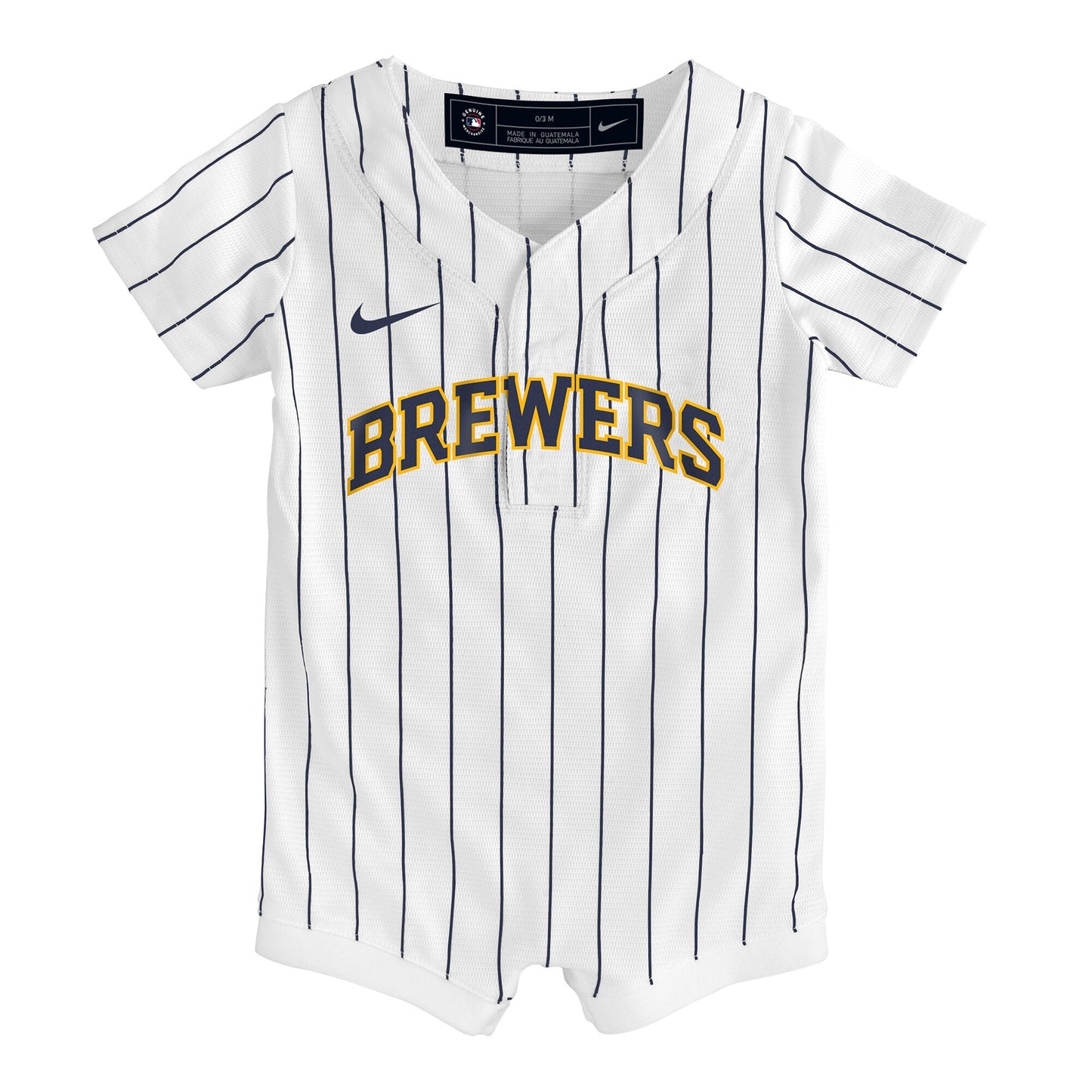 Milwaukee Brewers Nike Newborn &amp;amp; Infant Alternate Replica Romper Jersey - White