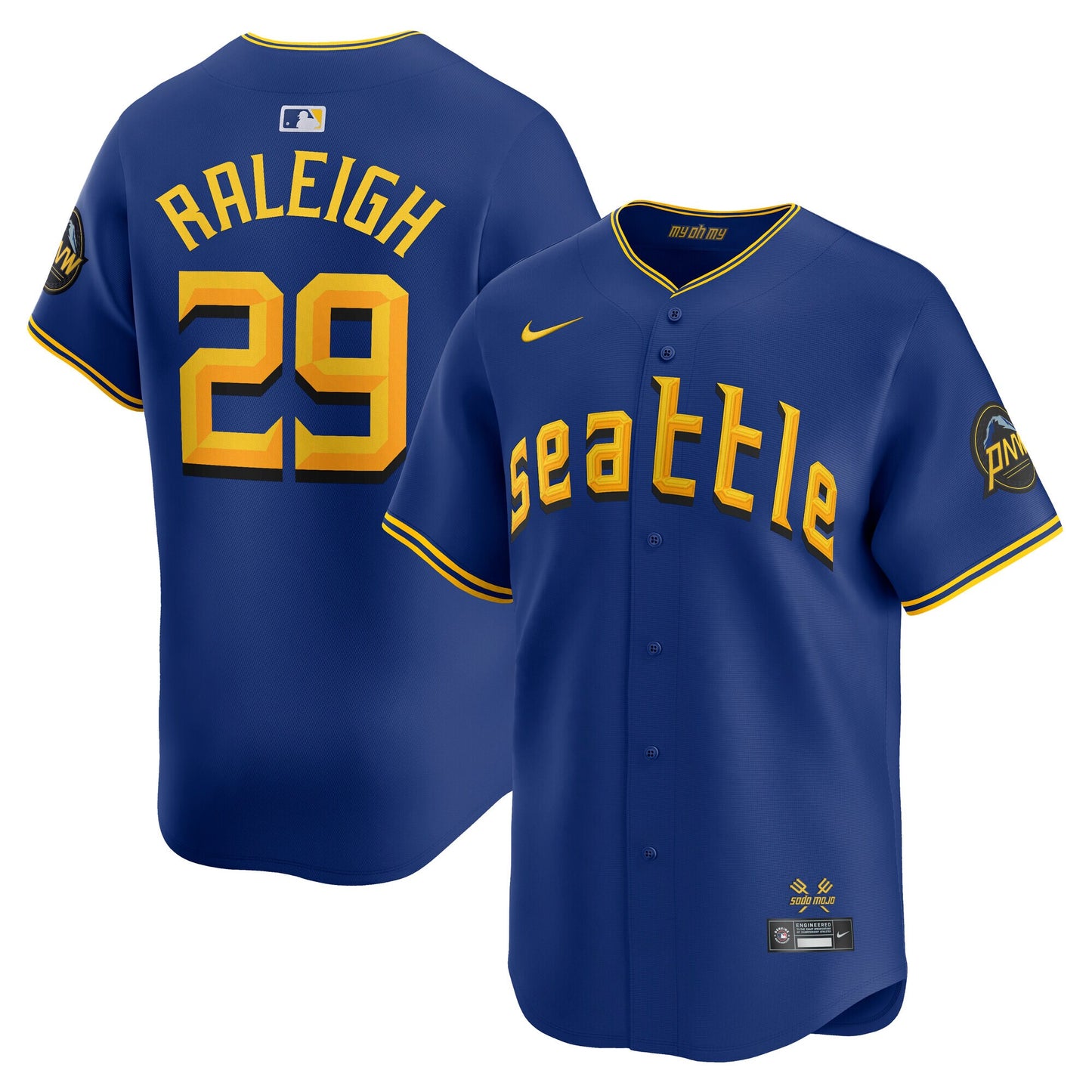 Cal Raleigh Seattle Mariners Nike City Connect Limited Jersey - Blue