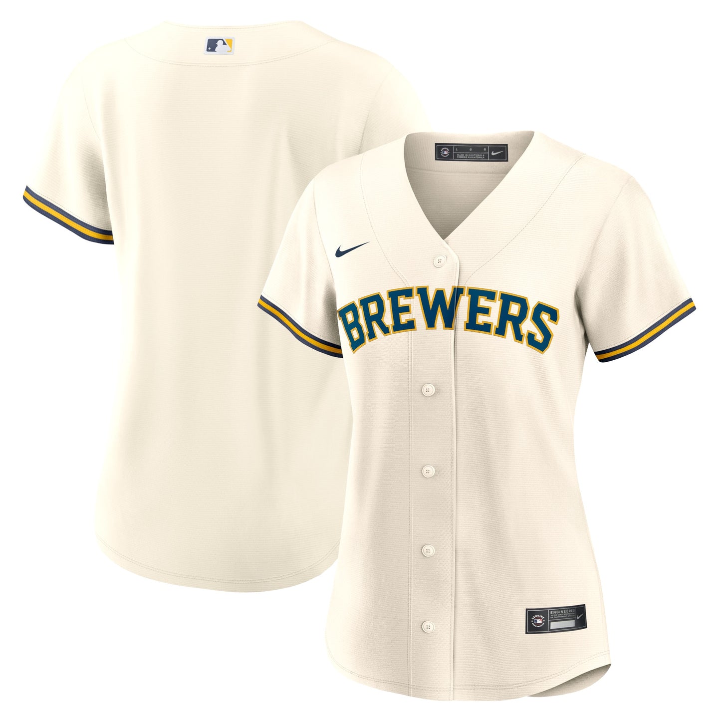 Milwaukee Brewers Nike Women's Home Replica Team Jersey - Cream