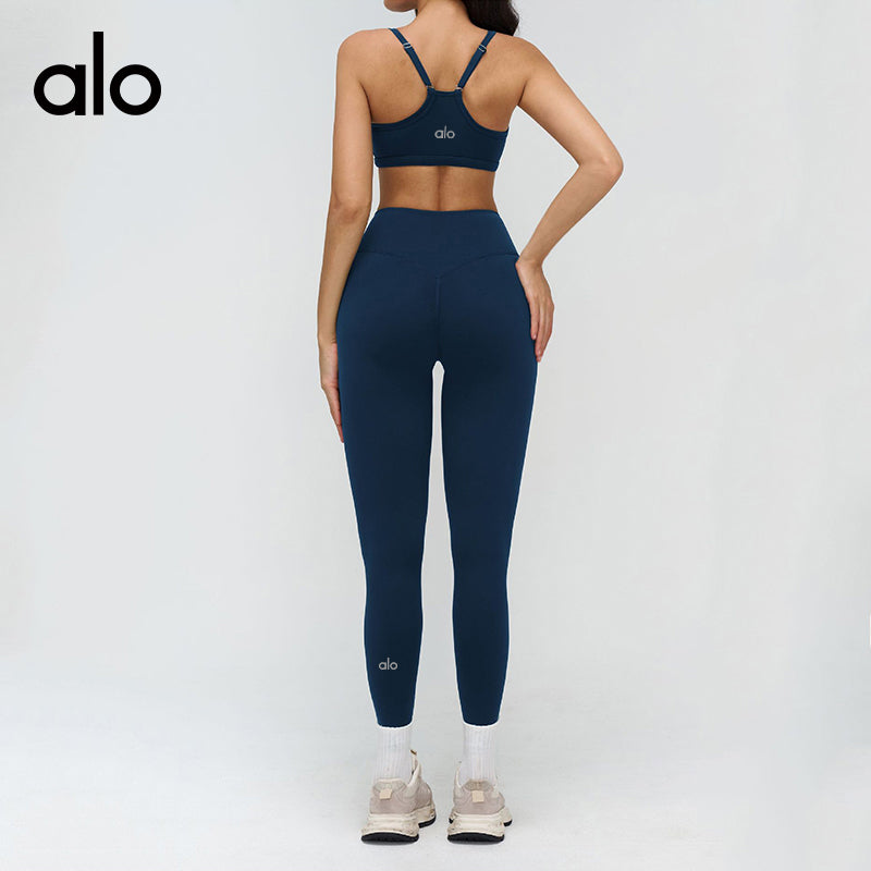 Alo Yoga Bare Sensation Yoga Bra - Hollowed-out Backless Underwear for Leisure, Fitness, Running and Sports