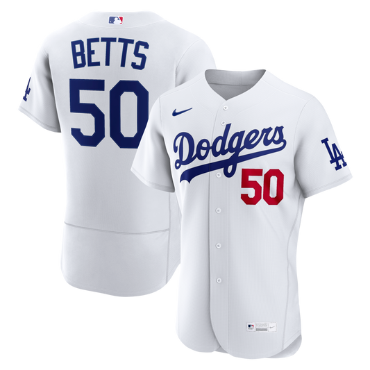 Mookie Betts Los Angeles Dodgers Nike Home Authentic Jersey - White