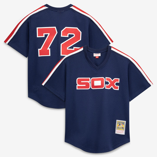 Carlton Fisk Chicago White Sox Mitchell &amp;amp; Ness Authentic Batting Practice Jersey - Navy