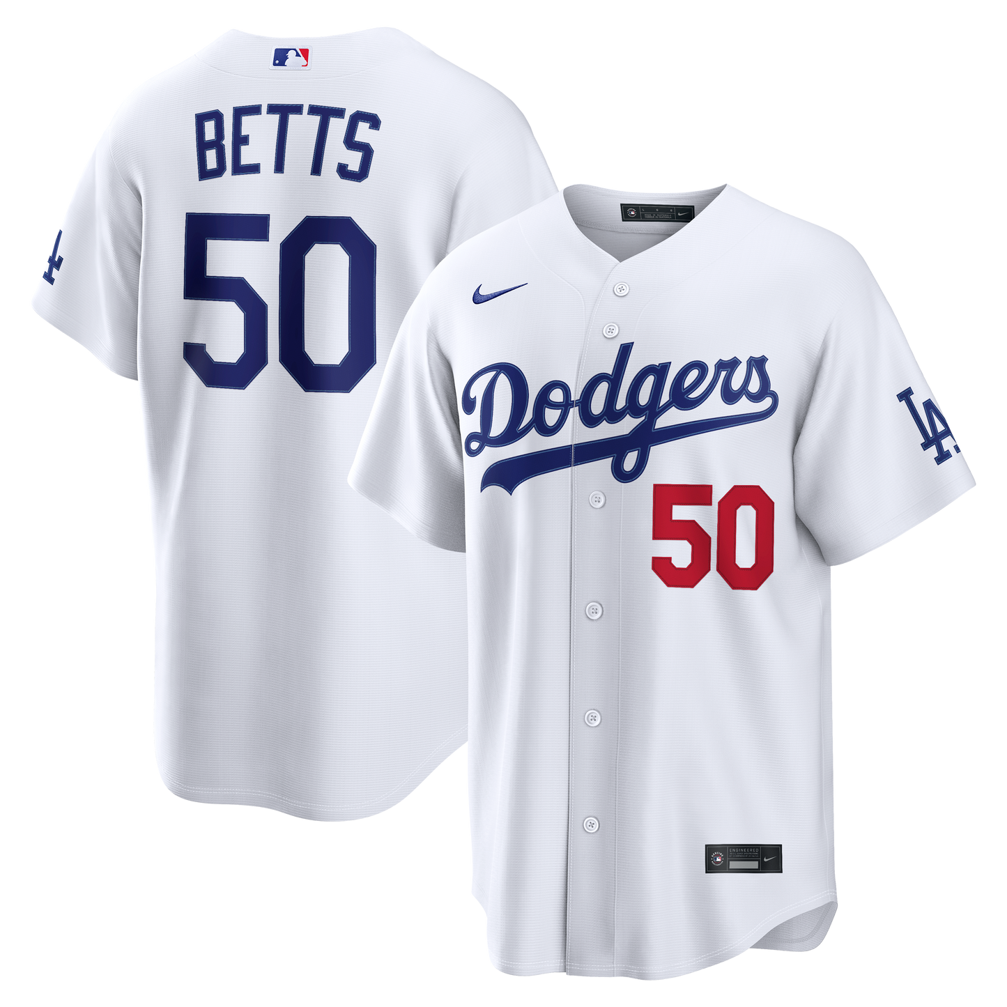 Mookie Betts Los Angeles Dodgers Nike Home Stadium Jersey - White