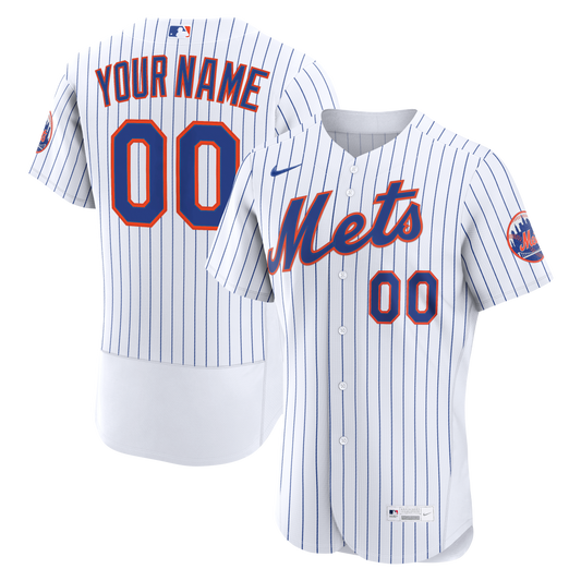 New York Mets Nike Home Authentic Custom Jersey - White