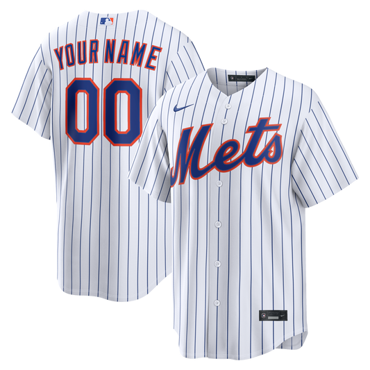 New York Mets Nike Home Replica Custom Jersey - White