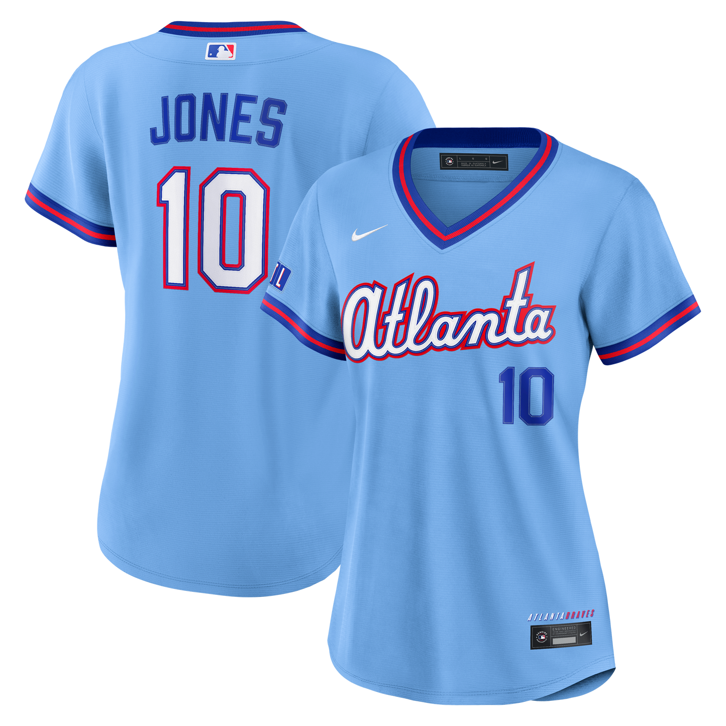 Chipper Jones Atlanta Braves Nike Women's 2026 City Connect Stadium Jersey - Powder Blue
