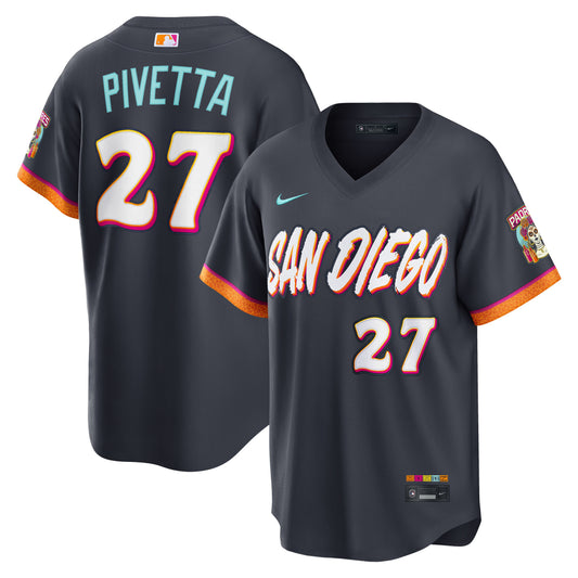 Nick Pivetta San Diego Padres Nike 2026 City Connect Stadium Jersey - Obsidian