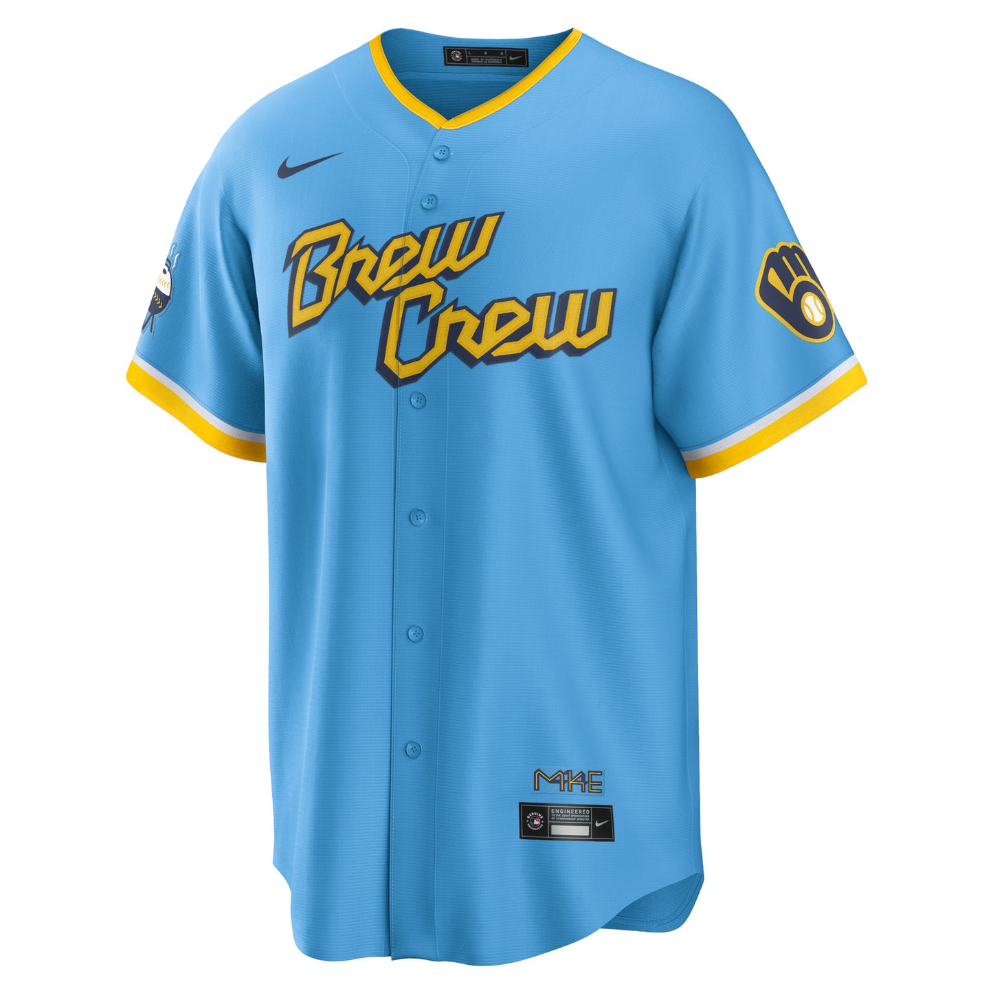 Christian Yelich Milwaukee Brewers Nike City Connect Replica Player Jersey - Powder Blue