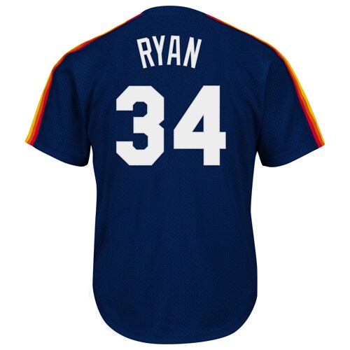 Nolan Ryan Houston Astros Mitchell &amp;amp; Ness Authentic Batting Practice Jersey - Navy