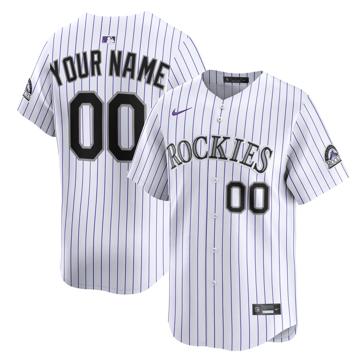 Colorado Rockies Nike Home Limited Custom Jersey - White