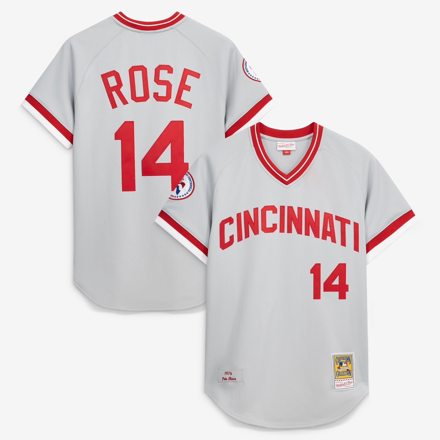 Pete Rose Cincinnati Reds Mitchell &amp;amp; Ness 1976 Authentic Jersey - Gray
