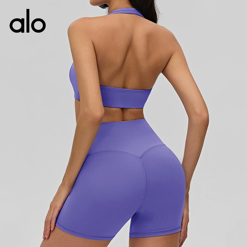 Aloyoga Bare-Skin Comfortable Yoga Bra for Fitness and Back Beautification with a Large Back Opening and Breathable Sports Top