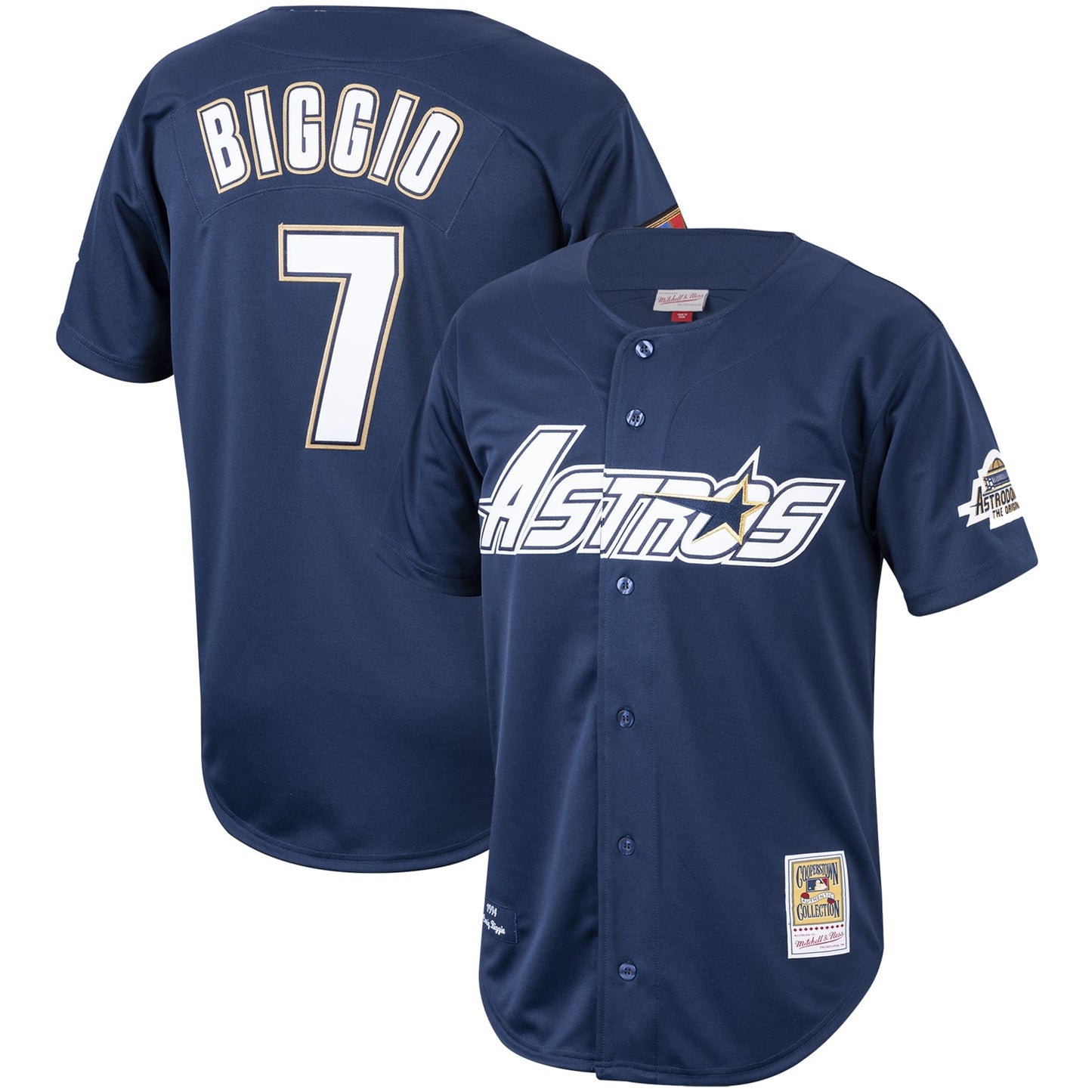 Craig Biggio Houston Astros Mitchell &amp;amp; Ness Cooperstown Collection 1994 Authentic Jersey - Navy