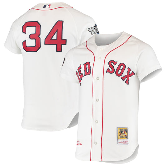 David Ortiz Boston Red Sox Mitchell &amp;amp; Ness 2004 Cooperstown Collection Home Authentic Jersey - White