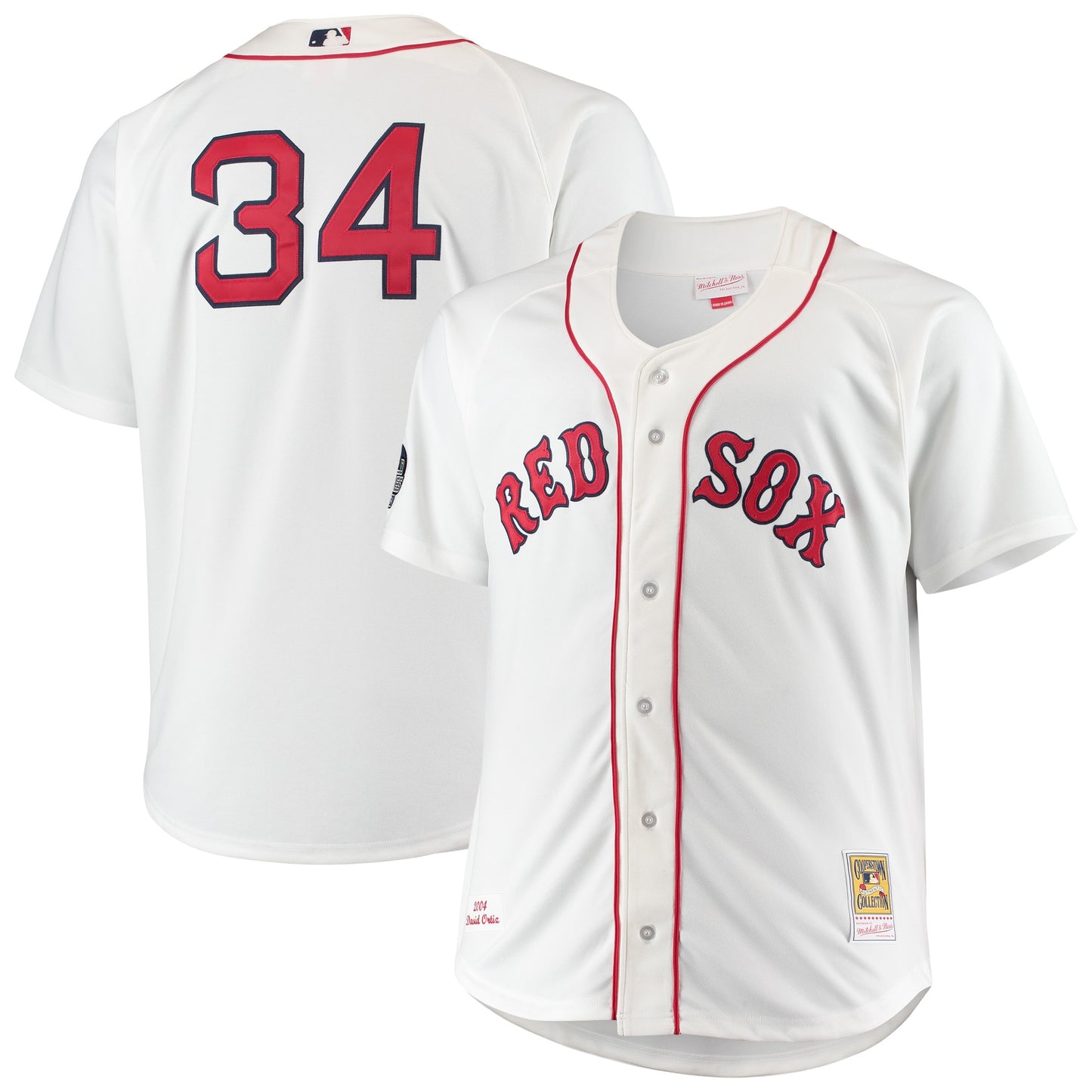 David Ortiz Boston Red Sox Mitchell &amp;amp; Ness Big &amp;amp; Tall Home Authentic Player Jersey - White