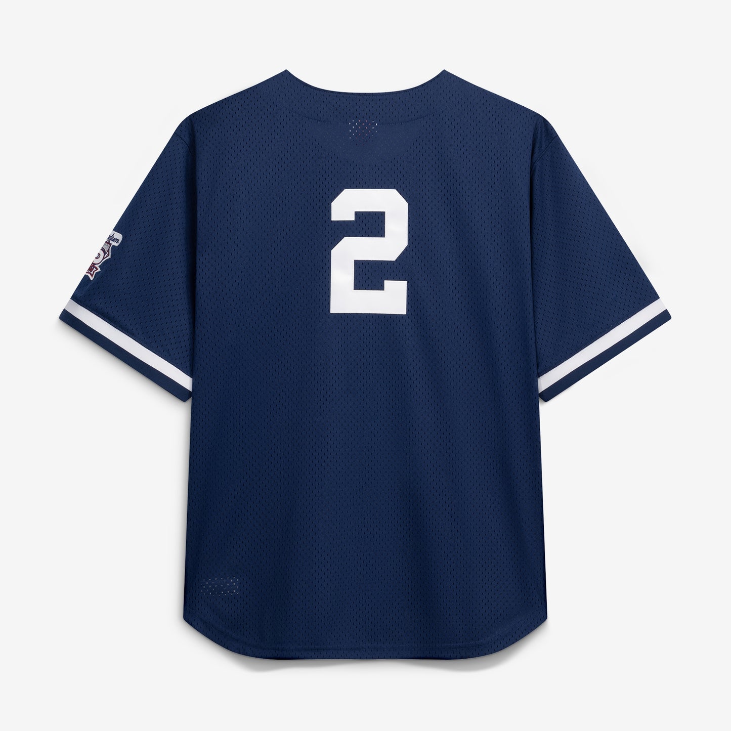 Derek Jeter New York Yankees Mitchell &amp;amp; Ness Cooperstown Collection Mesh Batting Practice Button-Up Jersey - Navy
